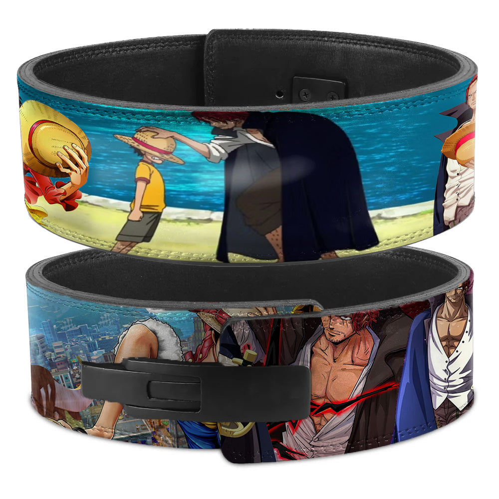 One piece Shanks and luffy Emperor weight lift belt, Shanks Lever belt, Shanks Custom Lever belt, One piece Luffy Gym Belt, One piece Luffy Squat belt, One piece powerlift belt, One piece Nika Powerlifting belt, One piece Luffy weightlifting belt